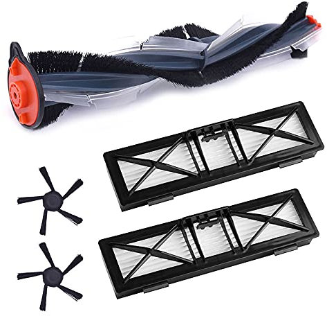 Neutop Kit de rechange compatible avec les aspirateurs robot Neato Robotics D7, D701, D750, D6, D650, D5, D4, D402, D450, D3, D301, D304 avec 1 brosse combinée, 2 filtres ultra performants, 2 brosses