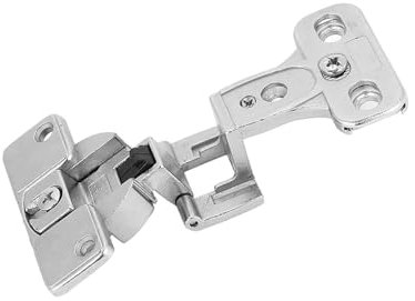 2 bisagras atornilladas, bisagras para puertas de muebles de aleación de zinc de 270 grados Bisagra de 15 KG para trabajo pesado con apariencia compacta para todo tipo de puertas de gabinetes(Inmóvil)