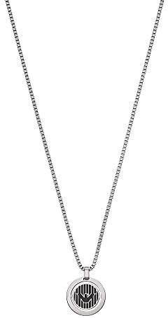 Emporio Armani Halskette Für Männer, Länge: 525mm, Größe Anhänger: 20X20X3mm Silber Edelstahl Halskette, EGS2725040