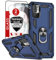 LeYi Funda para Xiaomi Redmi Note 10 5G / Poco M3 Pro 5G con [2-Unidades] Cristal Vidrio Templado, Armor Carcasa con 360 Anillo iman Soporte Hard PC Silicona TPU Bumper Antigolpes Case, Azul
