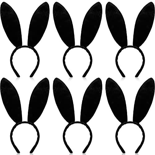 WILLBOND 6 Pièces Bandeaux de Lapin Mignons Oreilles de Lapin en Peluche pour Tous Les Âges Costume Cosplay Fête Halloween Noël