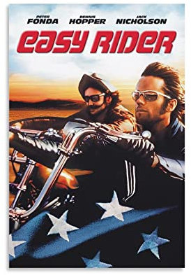 Easy Rider 1969 Filmposter mit klassischer Straße, Kunstposter und Wandkunst, Bilderdruck, modernes Familienschlafzimmerdekor, Poster, 20 x 30 cm