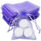 50 sacchetti in organza, 9 x 12 cm, per gioielli, colore: viola chiaro, per baby shower, matrimoni, feste di compleanno per bambini, Natale