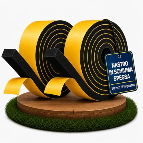 tira de sellado para ventanas 20mm (W) x 20 mm (T) x 4M (L) Junta de estanqueidad gruesa autoadhesiva ventanas/gomas sellar puertas/junta placa vitroceramica/burlete ventanas,2 piezas