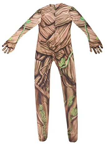 Mens Superhero Groot Spider Cosplay Costume Bodycon Halloween Costume Bodysuit for Adult 170