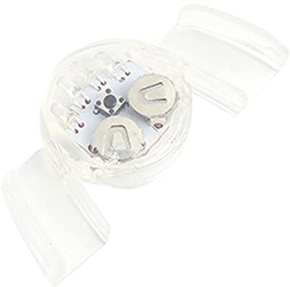 Rifuli # LED-Blinkender Mund-Zahnschutz, beleuchtete Zähne, leuchtet im Dunkeln, LED-Partygeschenke für Halloween, Gadget-Füller, Partyzubehör, Geschenk (Clear, One Size)