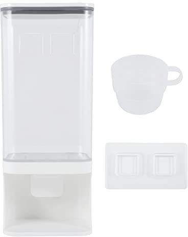 Giilayky Dispensador de alimentos secos montado en la pared, plástico transparente, dispensador de alimentos secos, caja de almacenamiento de frutas de alimentos secos-1500ML