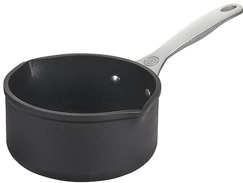 Le Creuset Toughened Nonstick Pro Open Saucepan with Double Pour Spouts, 1.7 qt.
