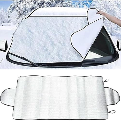 SSIMOO Frontscheibenabdeckung Auto,für Opel Corsa-C Corsa-D Corsa-E Corsa-F Grandland Grandland-X,Winter Faltbar Scheibenabdeckung,150 * 70cm