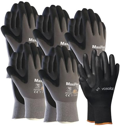 Maxiflex Handschuhe Größe 9 Ultimate 5 Paar - Arbeitshandschuhe Herren und Damen mit hervorragendem Grip - Montagehandschuhe Nitril