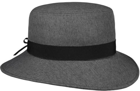 Mayser Evelin Softshell Fischerhut Stoffhut Damenhut Regenhut Sonnenhut Damen - Made in The EU Herbst Sommer Frühjahr Winter Frühling-Sommer Herbst-Winter - L (59-60 cm) grau