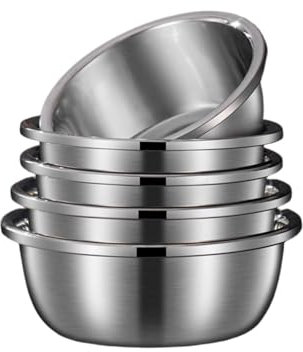InsalatieraPentole in acciaio inossidabile 304 Set da 5 pezzi Pentole e padelle, Ciotole, Cottura al forno, Cottura, Vassoi, Ciotole, Ciotole nidificanti 34 45Cm