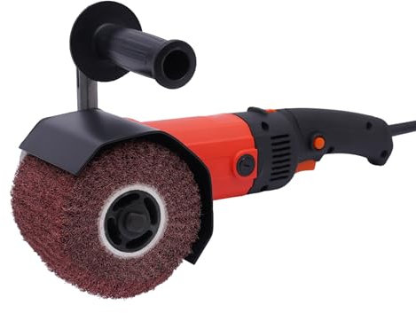 Schleifmaschine, Satiniermaschine 1580 W mit Überlastschutz Bürstenschleifgerät zur Renovierung von Oberflächen aller Art, variable Drehzahl, Durch Ergonomische Handgriff mit Schutzabdeckung