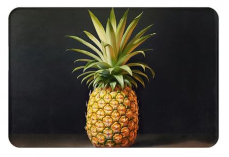 Fußmatte mit Ananas-Malerei, personalisierbar, stilvoller Outdoor-Teppich für Tür, Terrasse, Badezimmer, Teppich