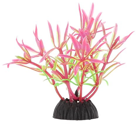 CAPASTEC Plastic Aquarium Plants, Small Aquarium Plastic Plants, Pink