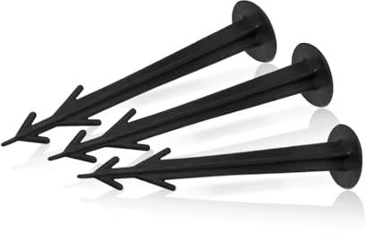 Ghazpmuk 100 Pezzi Chiodi a Terra, Chiodi da Terra per Giardino con Barbe, Picchetti da Giardino, Ancoraggi a Terra in Plastica, Picchetti Ancore a Terra in plastica per Rete Antitalpa Erbacce Tessuto