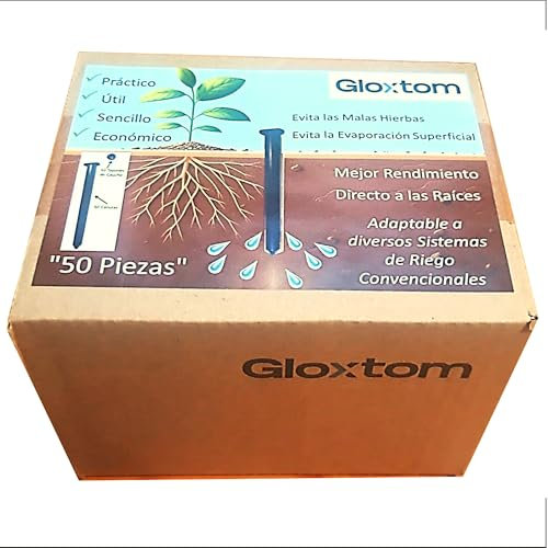 “Gloxtom” 50 Dispositivos Riego Subterráneo. Convierte Tu Sistema Actual a Riego por Goteo Subterráneo. Evita la Evaporación y Malas Hierbas. Directo a las Raíces. Ahorra Agua y Herbicidas.