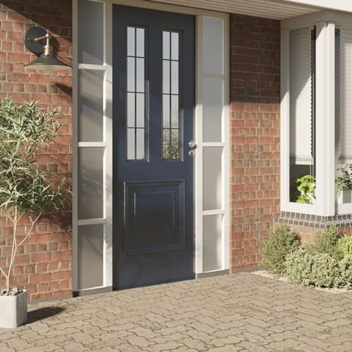 Homgoday Lámina de Ventana esmerilada PVC Gris Transparente 45x2000 cm Láminas para Ventana