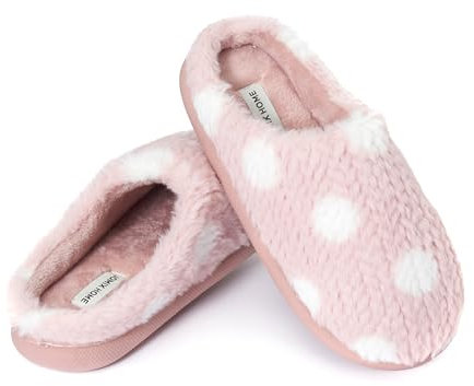 JOMIX Donna Pantofole Casa Antiscivolo Slippers Pelose Inverno Scarpe Invernali Comode Ciabatte Calde Invernali Comode Ciabatte Calde Casa Pantofole MD9616 (PINK,38)