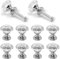 Dreamark Kristall Schubladenknöpfe 10 Stück, Türknauf für Schrank, Schicke Schrankknöpfe 20mm, Glitzer Knöpfe für Kommode, Kastenknöpfe mit Silber, Mini Schubladenknöpfe mit Schrauben