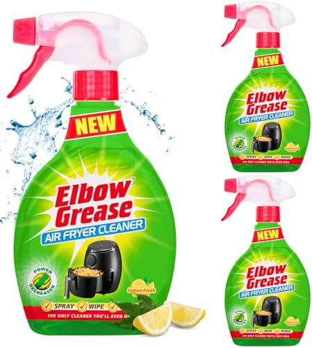 3x Elbow Grease Lemon Fresh Power Degreaser - Air Fryer Cleaner Spray, 500ml, Non-Toxic & Fast-Acting