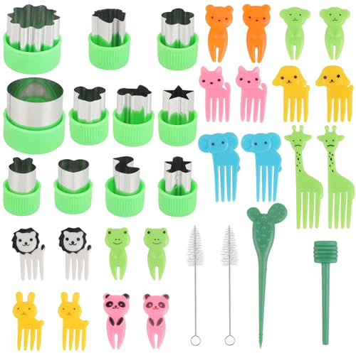 Hisdricus Obst Gemüse Ausstechformen, Edelstahl Cookie Plätzchen Ausstecher, 35-teiliges Set, ideal zum Backen & Dekorieren