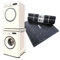 Appliance Stand - White with Worktop, Anti-Tip Plinth +2 Anti-Vibration Mats (600×600×8mm) | Heavy-Duty Washing Machine Stand & Universal Stacking Kit | Washer & Dryer Pedestal for Laundry