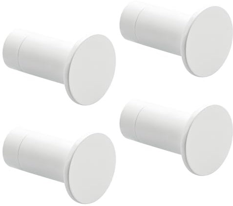 SAYAYO 4PCS Coat Hooks Screw-in Bathroom Towel Robe Hook, SUS304 Stainless Steel Heavy Duty Door Hanger Hat Clothes Closet Sponges Holder for Kitchen Home, White Finished