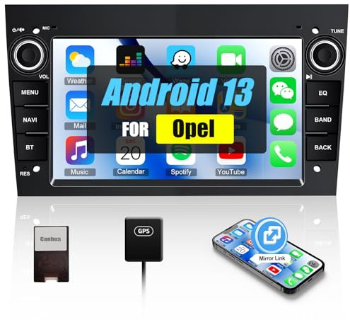SIXWIN 1+32G Android 13 Autoradio für Opel Corsa d/Astra h/Zafira b/Meriva Radio mit Navi,7 Zoll Bildschirm Touch Display Auto Radio mit Mirror Link WiFi FM USB Bluetooth