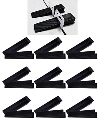 Fence Panel Wedges, 18-Pack Black Plastic Levelling and Noise Reduction Stoppers for Fences and Tiles, Durable and Easy to Install, Stops Rattling - 7.45 x 2 x 1.6 cm