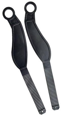 rockible 2 Stück Heimtrainer Pedal Straps, Universal Pedalriemen, Pedal Strap Fußschlaufen für Heimtrainer, Pedalriemen für Stationäre Fahrräder, Fitness Bands Dauerhaft für Fitnessgeräte