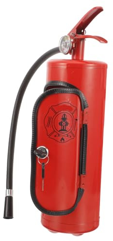 VALICLUD Estintore Regalo Raffinato Portabottiglie in Ferro e Plastica Rosso per Storage e Decorazione per Amanti del Vino e Vigili del Fuoco