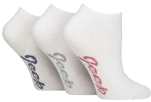 Jeep Women’s Bamboo Trainer Socks 3 Pack – Fully Cushioned, Breathable, Moisture-Wicking, Soft Feel, Smooth Toe Seams, Antibacterial, Ideal for Walking, UK Size 4–8 White