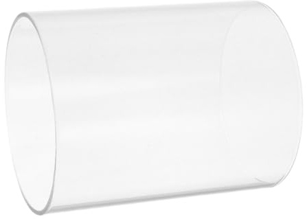 Offener Kerzenzylinder 10x10cm aus Glas, Winddicht Transparent | Kerzenglas Gross, Glasschirm für Kerzenhalter, Glasrohr Kerzenabdeckung für Deko und Hochzeit