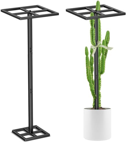 ODSNANIE Dragon Fruit Trellis, Adjustable Metal Dragon Fruit Plant Trellis Durable Vertical Support Frame for Climbing Plants Trees Cactus Roses Vines Garden Outdoor Indoor (Black, 1 Pcs)