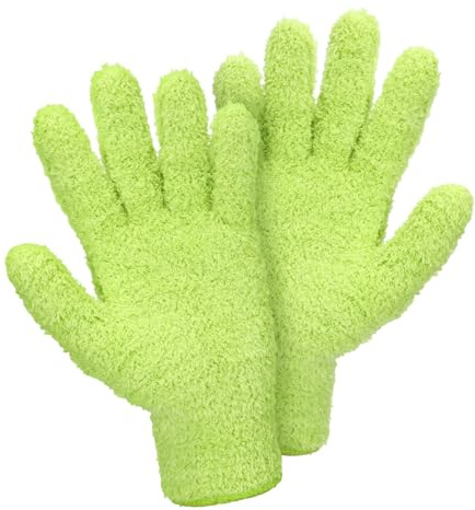 Abeillo Microfiber Gloves for Plants Dusting Cleaning, Reusable Washable Cleaning Gloves Mittens House Cars Blinds Dusting