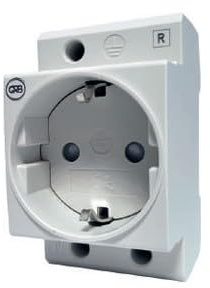 Base de enchufe QRB para carril DIN 230V 16A