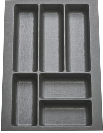 Orga-Box 9 Besteckeinsatz Tiefe: 473 x Breite: 329 mm anthrazit | mit Canvas Struktur für 40er Schubladen z. B. in Nobilia Küchen ab 01.2025