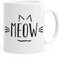 MoonWorks Kaffee-Tasse Katze Meow MIAU Cat Teetasse einfarbig weiß Unisize