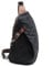 Neuleben Wasserdicht Schulterrucksack aus Canvas Vintage Unisex Herren Klein Sling Rucksack Schultertasche Umhängetasche Outdoor Sport Freizeit (Schwarz)
