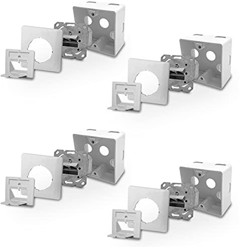 ARLI Cat6a Netzwerkdose Netzwerk Dose 4x Cat 6 a 2x RJ45 Port voll geschirmt Metalldurchgussgehäuse Aufputz Unterputz Cat7 Kabel