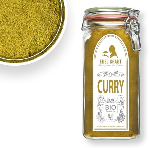 Curry Jaipur BIO Gewürzmischung 600g Curry Pulver im Glas | EDEL KRAUT - 100% naturrein - Premium Gewürze & Gewürzmischungen - frei von jeglichen Zusatzstoffen - kontrolliert biologischer Anbau