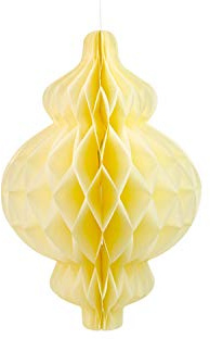 Creativery 1 Wabenball Figur Laterne 25cm (Creme/hellcreme 820) // Honeycomb Hängedeko Raumdeko Geburtstag Party Feier