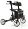 FabaCare Rollator Quava, Leichtgewichtrollator, faltbar, Carbon-Grau, mit FabaCare Sicherheitsreflektoren