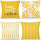 YCOLL Kissenbezug 4er Set Kissenbezüge leinen Kissenhülle Dekokissen für Sofa Gartenbett Couch Kissen 45x45cm