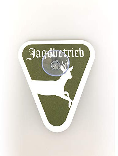 AllesKlaro® - Jagdbetriebschild mit Saugnapf - verschiedene Motive - Autoschild für KFZ Heckscheibe (Rehbock)
