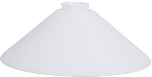 Schusterschirm Lampenglas Ersatzglas Ø 300mm Weiß matt, Leuchtenglas rund Schusterglas Opalglas Glasschirm mit Kragen