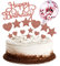 Kuchendeko, 15PCS Geburstagstorte Deko Kuchendeckel,Tortendeko Sterne Herz Cupcake Topper mit Glitzer Ballon Geburtstag Cupcake Kuchendekoration geburtstag mädchen Geburtstagsfeier Dekor(Rose Gold)
