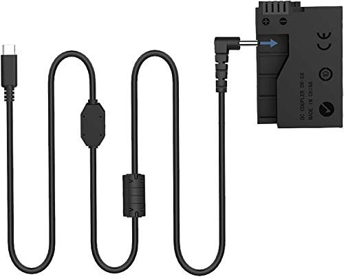 F1TP ACK-E8 AC Power Adapter USB-C kit LP-E8 Camera Dummy Battery DR-E8 DC Coupler Charger Set External Battery for Canon EOS Rebel T5i T4i T3i T2i Kiss X7 X6 X5 X4 700D 650D 600D 550D.