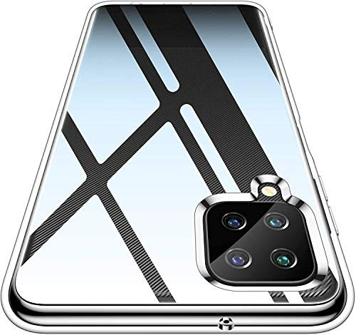 AMAZE!UK Case for Samsung Galaxy A12 5G,Clear Transparent Back Soft Slim Thin Fit Armor Shockproof Samsung Galaxy Phone Case Cover Drop Protection Bumper Silicone Gel (Clear, Samsung Galaxy A12)